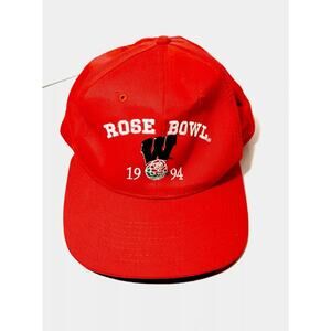 Wisconsin BADGERS 1994 Rose Bowl Big Ten Cap Adjustable Snapback Embroidered Red